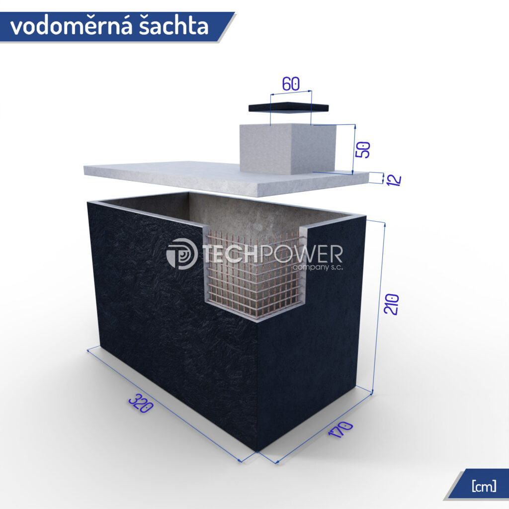 Betonová vodoměrná šachta 9 m³